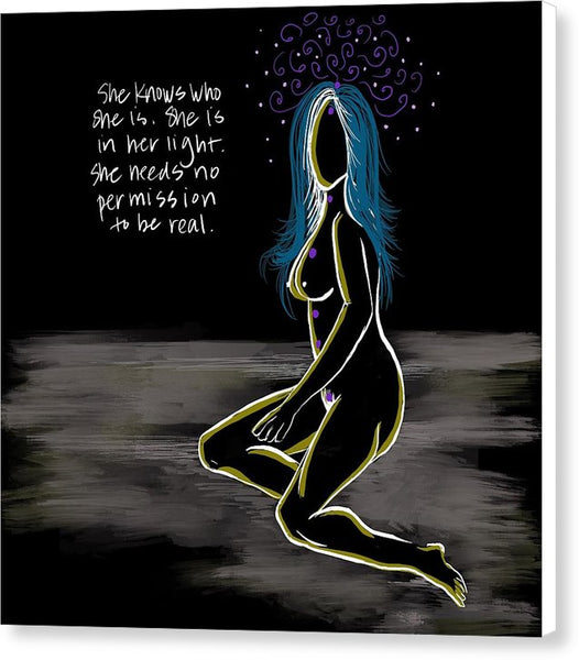 In Her Light - Canvas Print