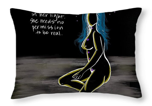 In Her Light - Throw Pillow