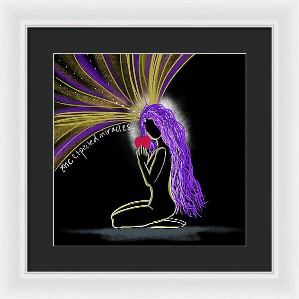She Expected Miracles - Framed Print