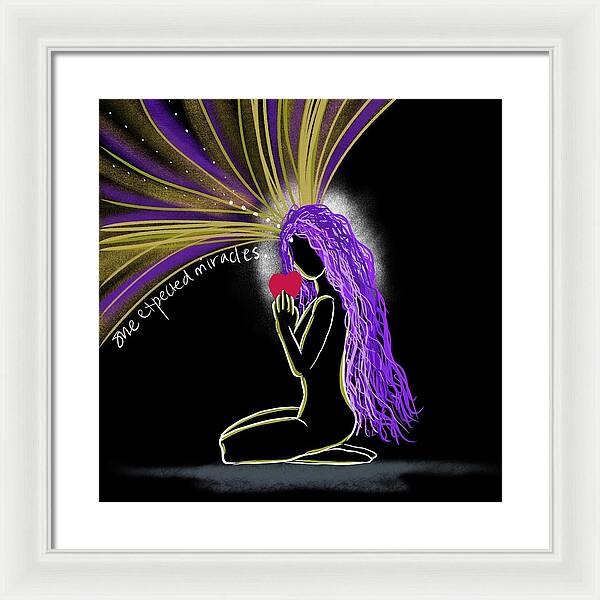 She Expected Miracles - Framed Print