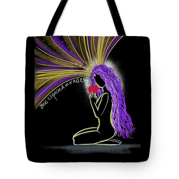 She Expected Miracles - Tote Bag