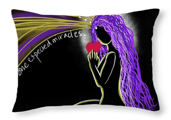 She Expected Miracles - Throw Pillow