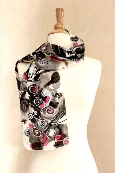 Spiral Dreams - Red, Black and Metallic Silver