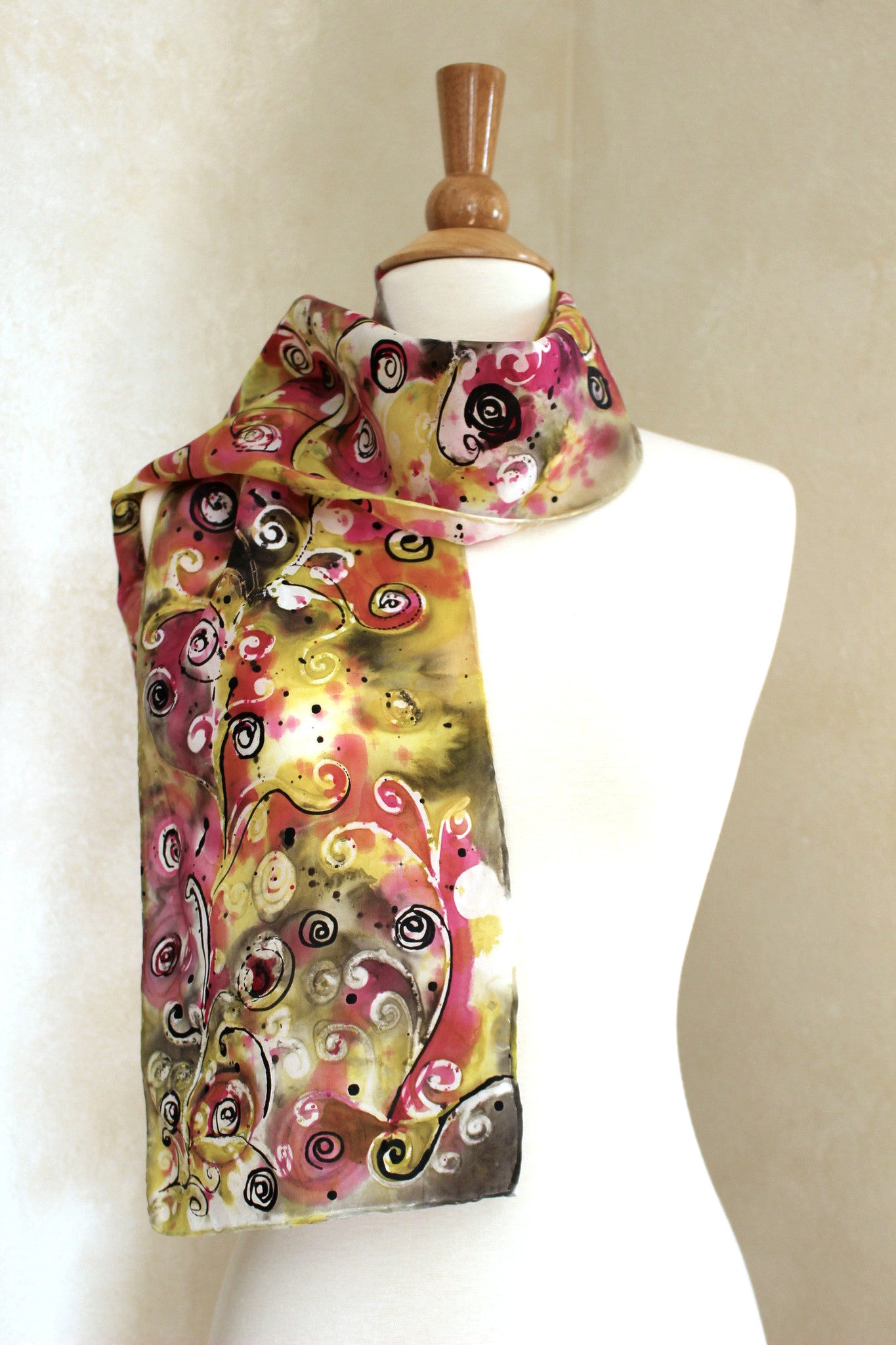Spiral Dreams - Fuscia, Yellow and Black