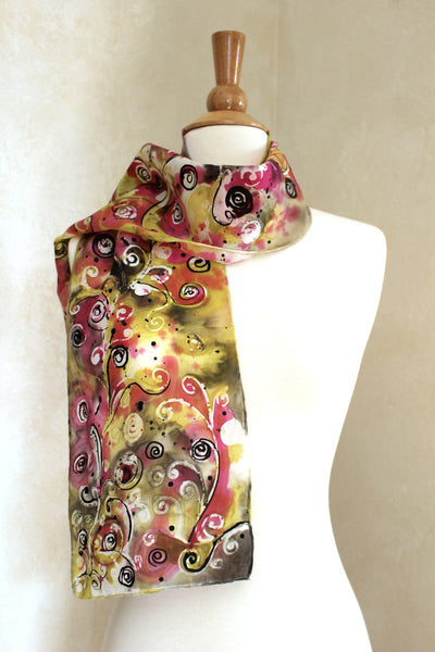 Spiral Dreams - Fuscia, Yellow and Black