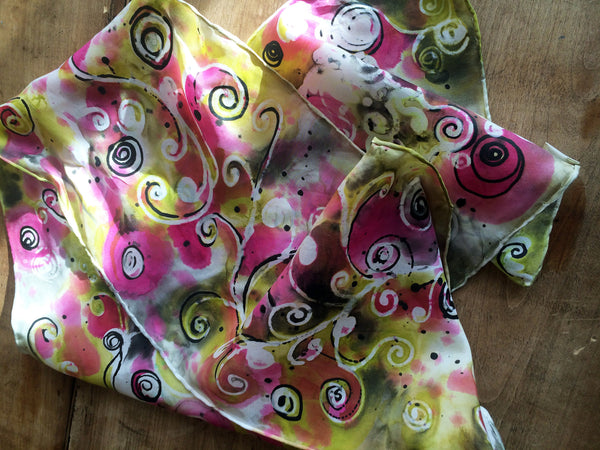 Spiral Dreams - Fuscia, Yellow and Black