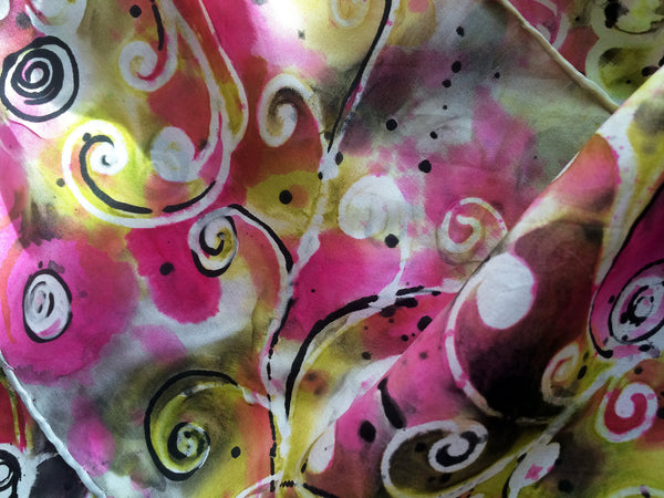 Spiral Dreams - Fuscia, Yellow and Black