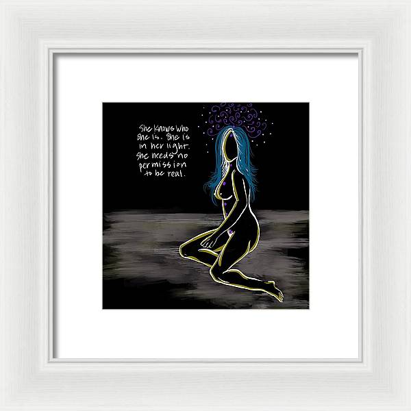 In Her Light - Framed Print