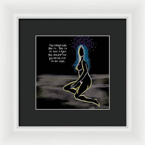 In Her Light - Framed Print