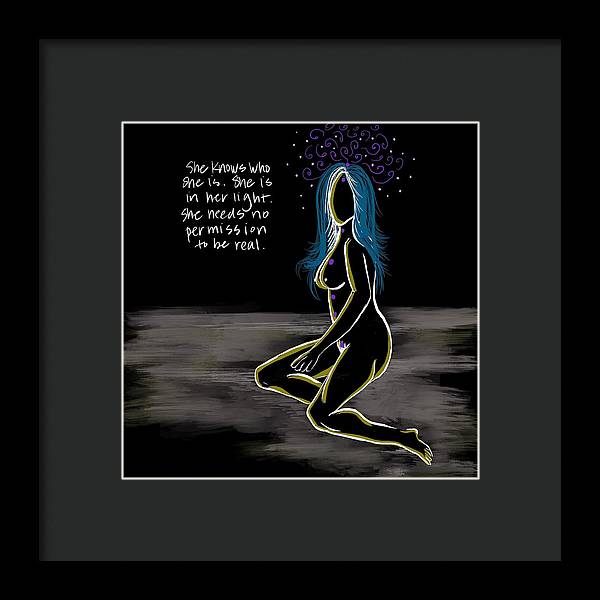 In Her Light - Framed Print