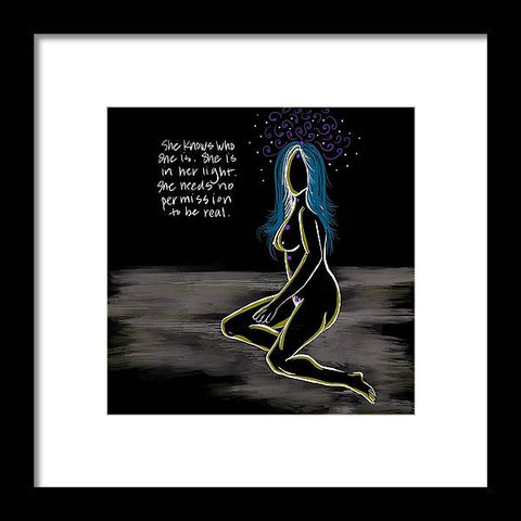 In Her Light - Framed Print